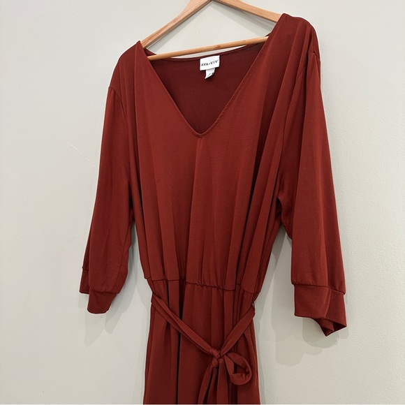 Ava & Viv Midi casual dress 3x - Picture 5 of 10